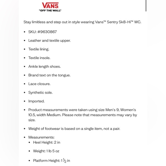 Vans Sk8 Hi French Oak - Picture 10 of 11